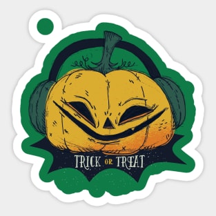 Cool Halloween Pumpkin Graphic Design Sticker